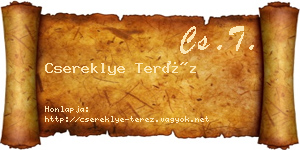 Csereklye Teréz névjegykártya