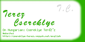 terez csereklye business card